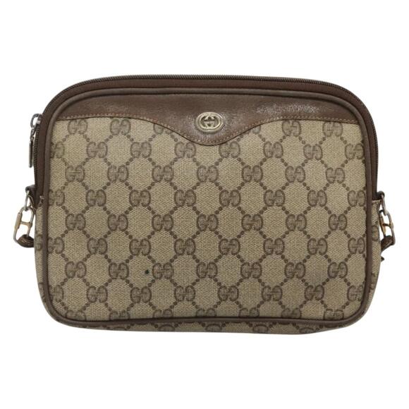 GUCCI GG Supreme Shoulder Bag Pvc Beige Gold 56 02 068 - Picture 2 of 12